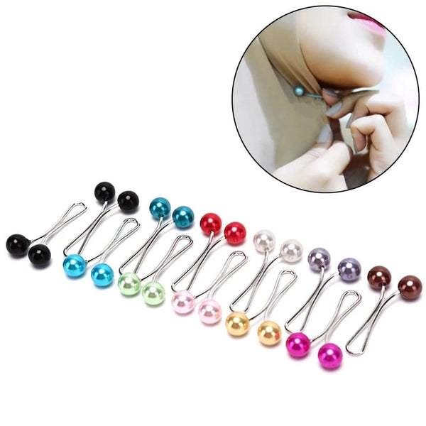 Pack of 5 Hijab Clip Safety pins (Random Colors)