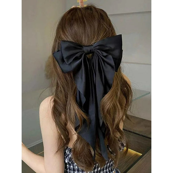 Aligator Bow Ribbon Hair Clip