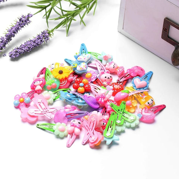 10 Pcs/Set New Girls Cute Random charactor Hair Clips