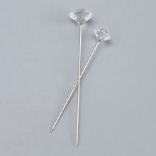 (30 Pins) Crystal Acrylic Pins Diamond shape