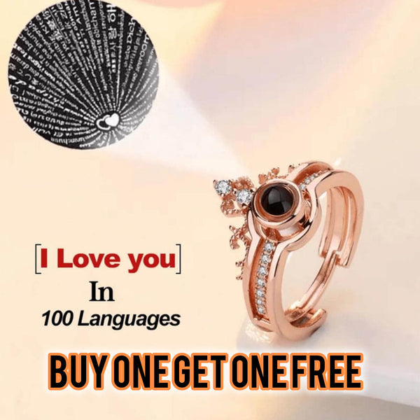 100 Languages I Love You Projection Ring with box