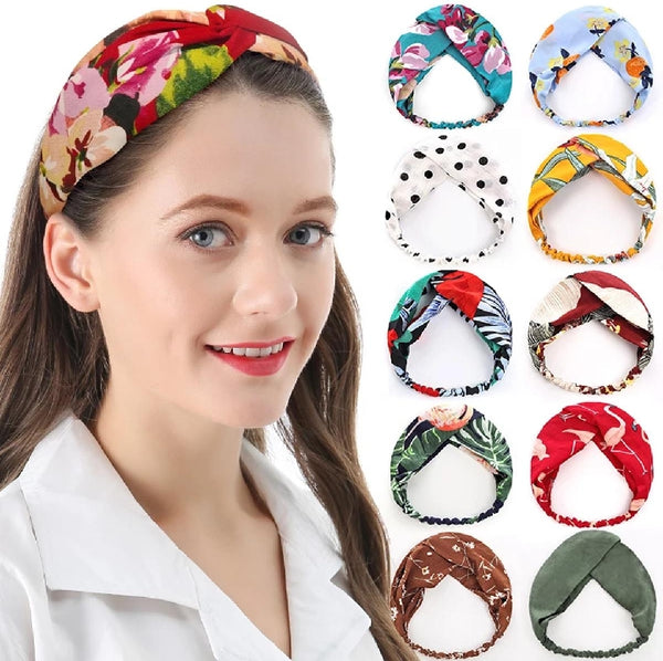 2 pcs Turban Knotted Headband for Girls (Random Prints)