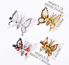 Pack of 4 The Moving Butterfly Hairpins with box