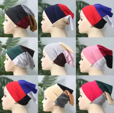 (Pack of 6) 4 in 1 hijab cap