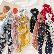 PACK OF 2 Fashion Floral Scrunchie Elastic Hair Band (RANDOM COLORS)