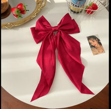 Aligator Bow Ribbon Hair Clip