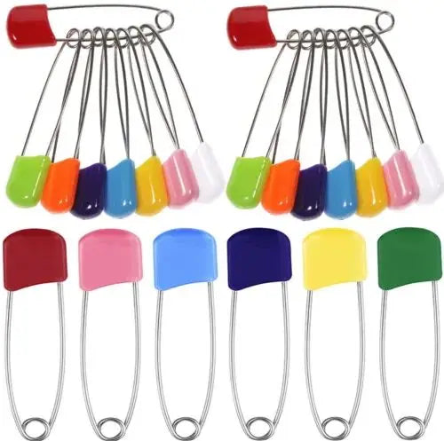 pack of 12 Plastic Head Safety Pins 2 with box