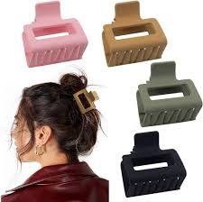 Pack of 6 New small Size Designs Fashion Solid Colour Hair Claw