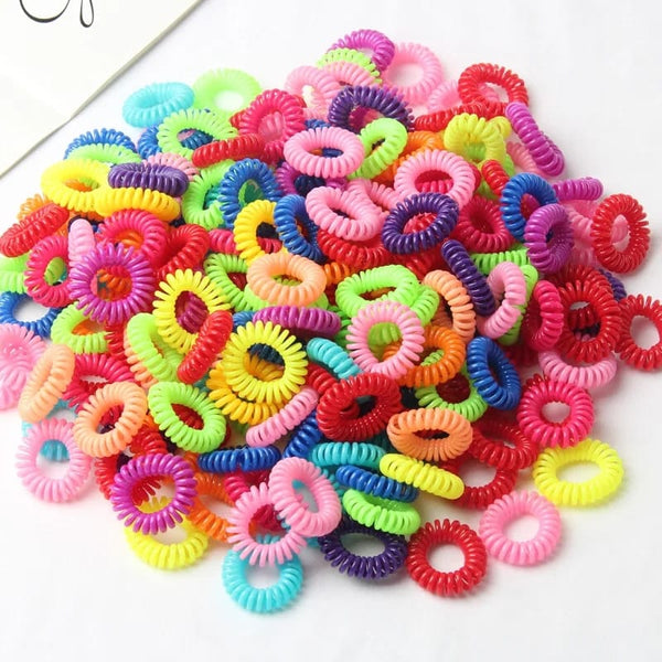 Pack of 10 hair ponies small size(Spiral)