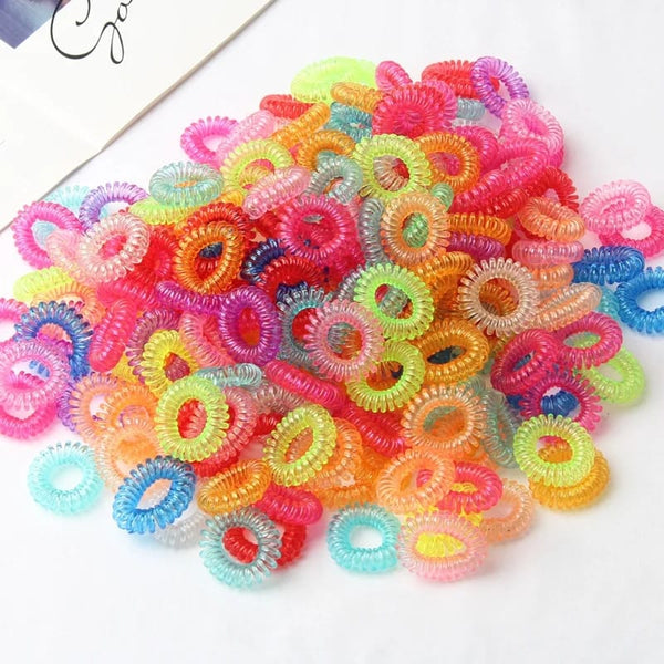 Pack of 10 hair ponies small size(Spiral)