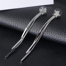 Vietnam Sand Gold Star Tassel Stud Earrings with box